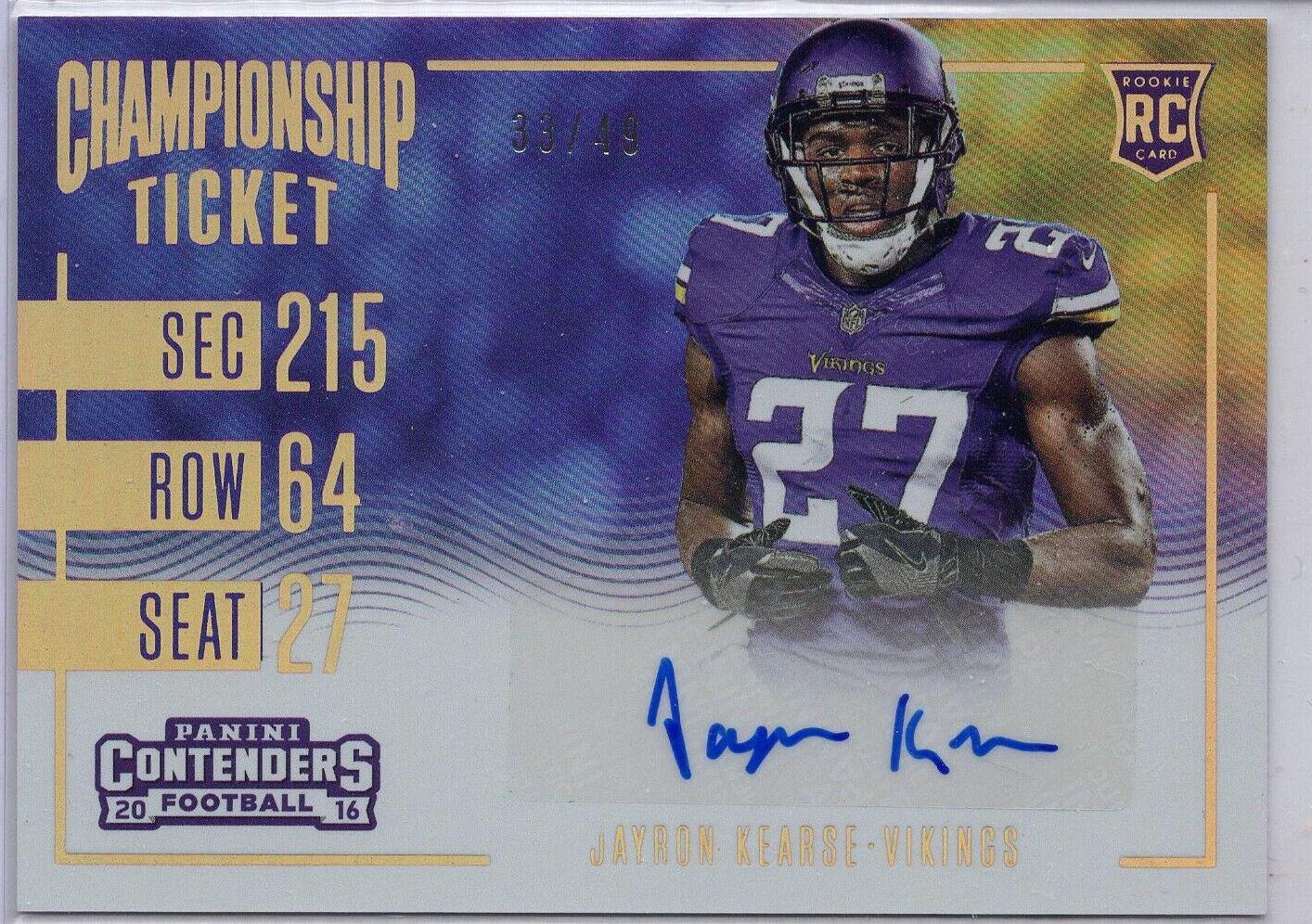 Jayron Kearse [Autograph Championship Ticket] #273
