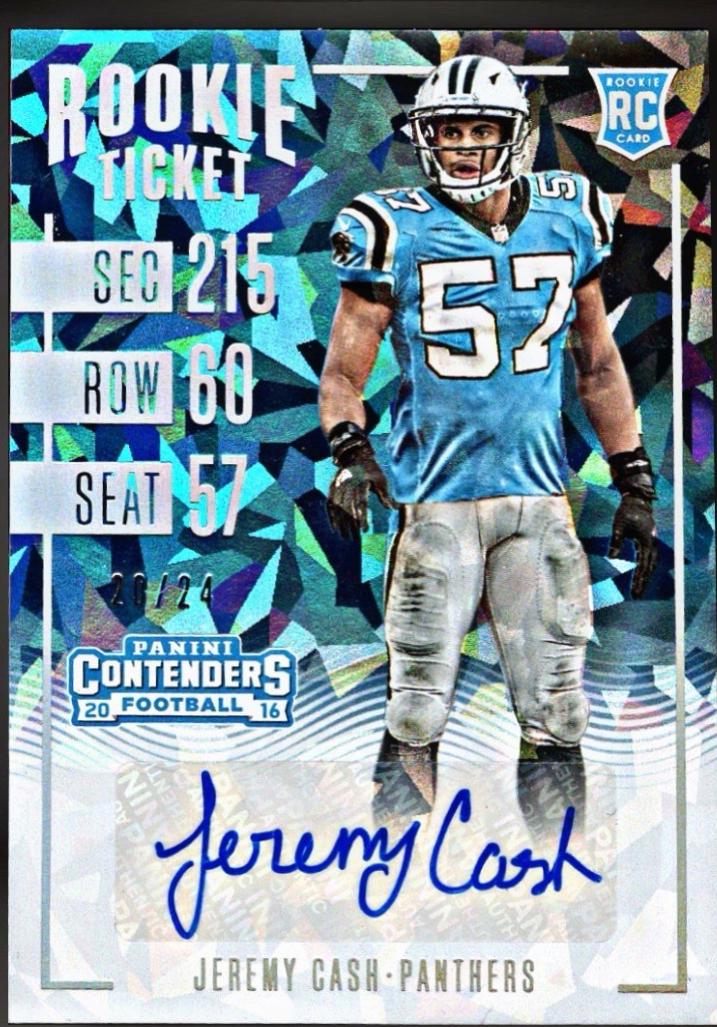 Jeremy Cash [Autograph Cracked Ice Ticket] #166