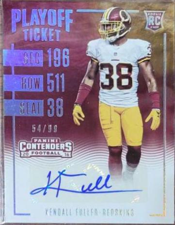 Kendall Fuller [Autograph Playoff Ticket] #222