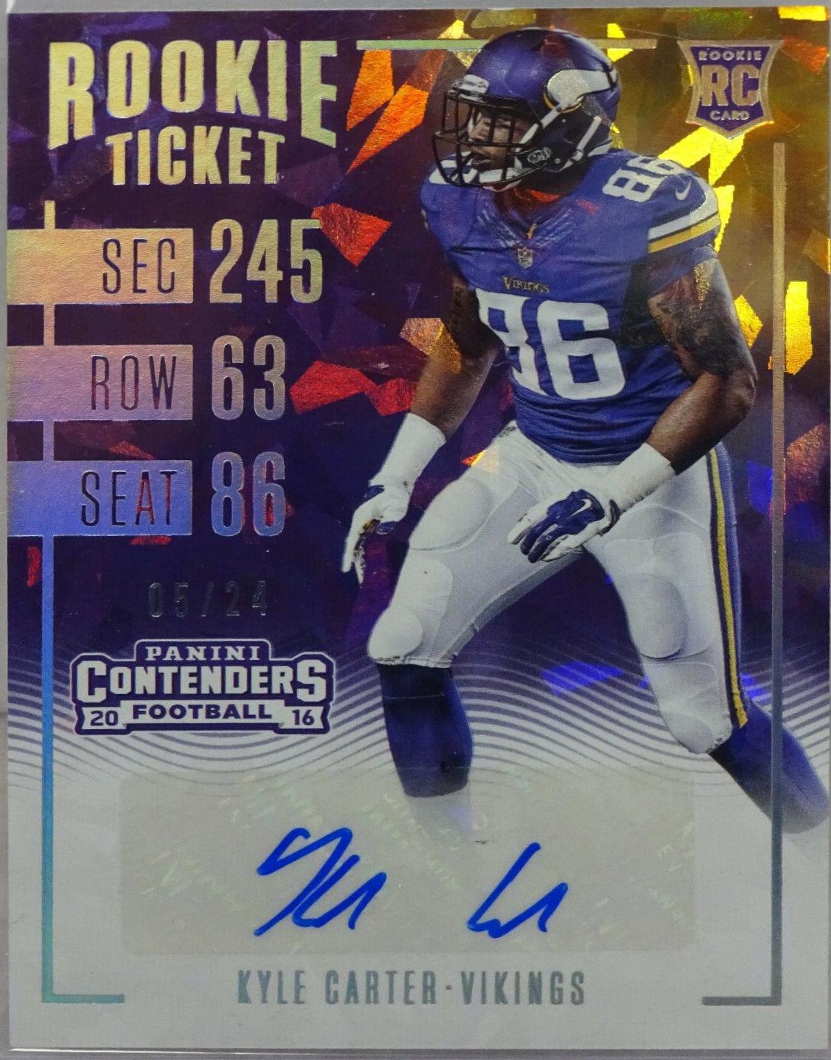 Kyle Carter [Autograph Cracked Ice Ticket] #211