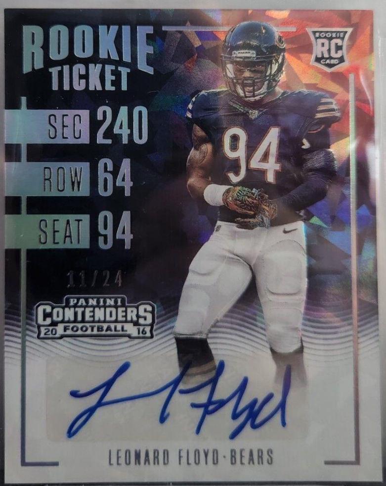Leonard Floyd [Autograph Cracked Ice Ticket] #206
