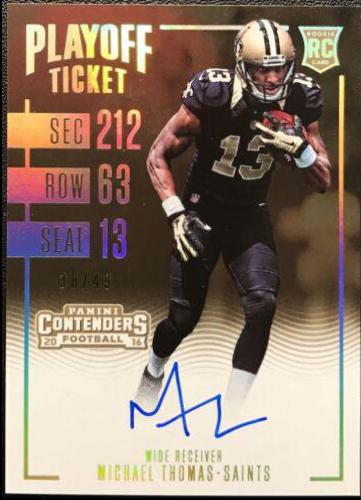 Michael Thomas [Autograph Playoff Ticket] #330