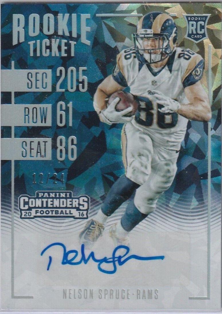 Nelson Spruce [Autograph Cracked Ice Ticket] #135