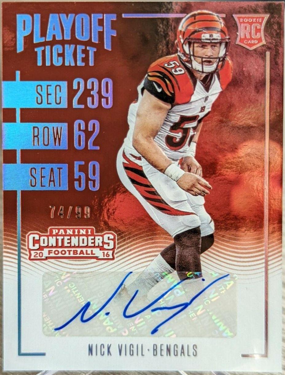 Nick Vigil [Autograph Playoff Ticket] #230