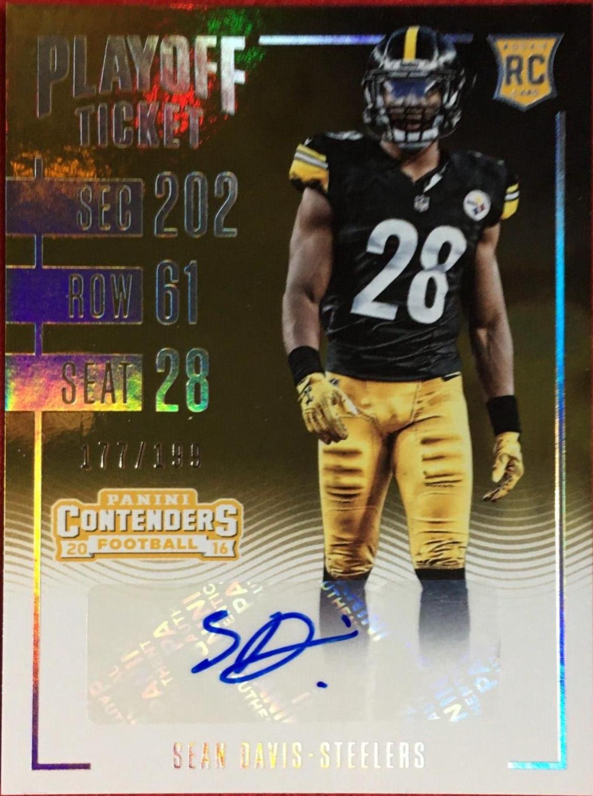 Sean Davis [Autograph Playoff Ticket] #182