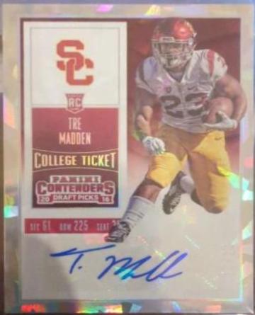 Tre Madden [Autograph Cracked Ice Ticket] #200