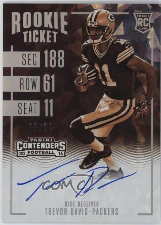 Trevor Davis [Autograph Sepia Cracked Ice] #338