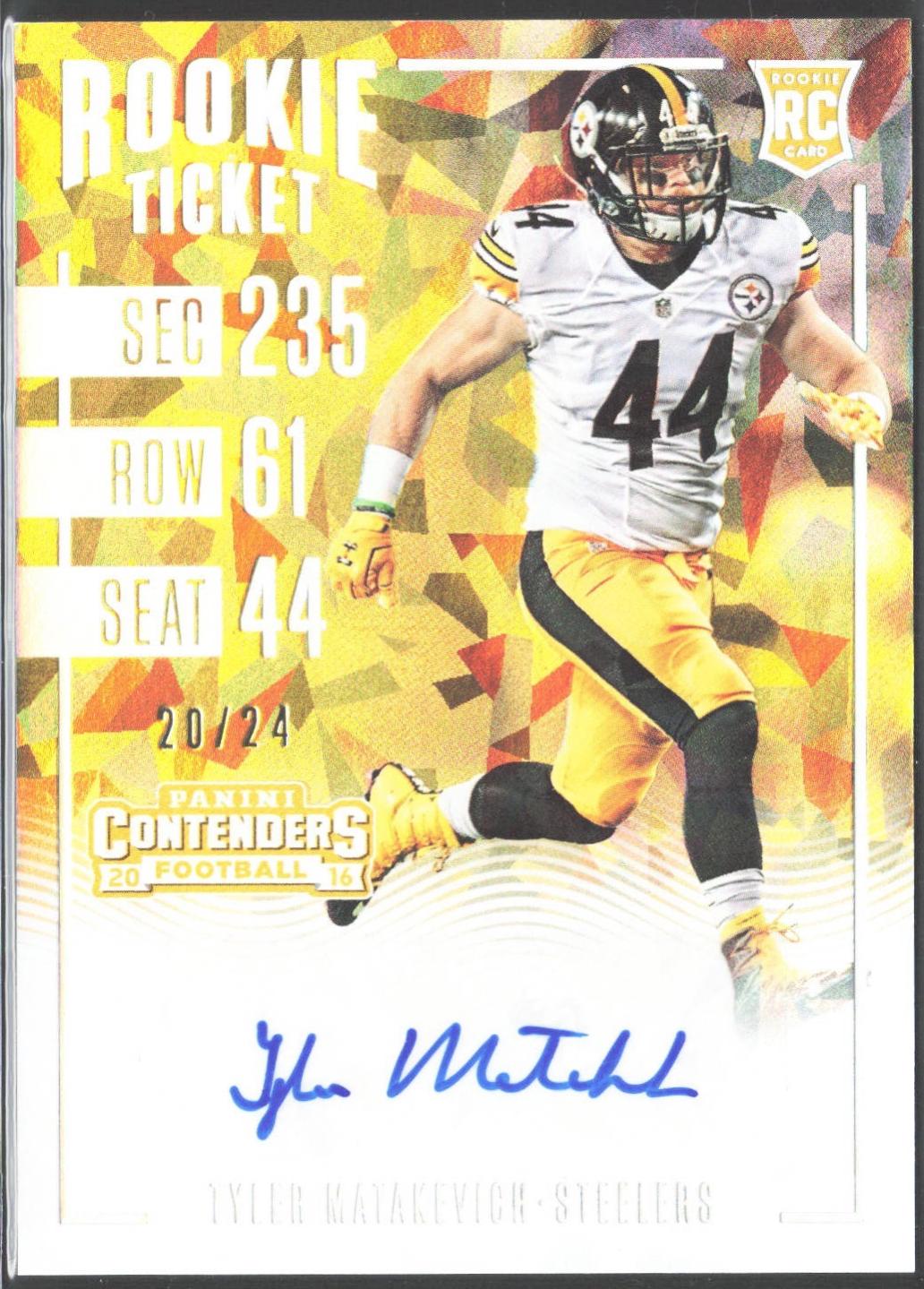 Tyler Matakevich [Autograph Cracked Ice Ticket] #271