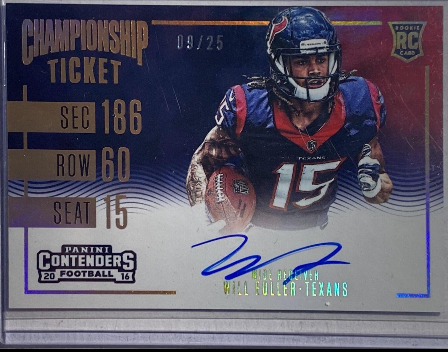 Will Fuller V [Autograph Championship Ticket] #368