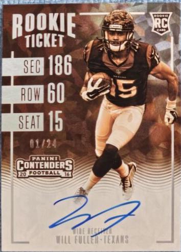 Will Fuller V [Autograph Sepia Cracked Ice] #328