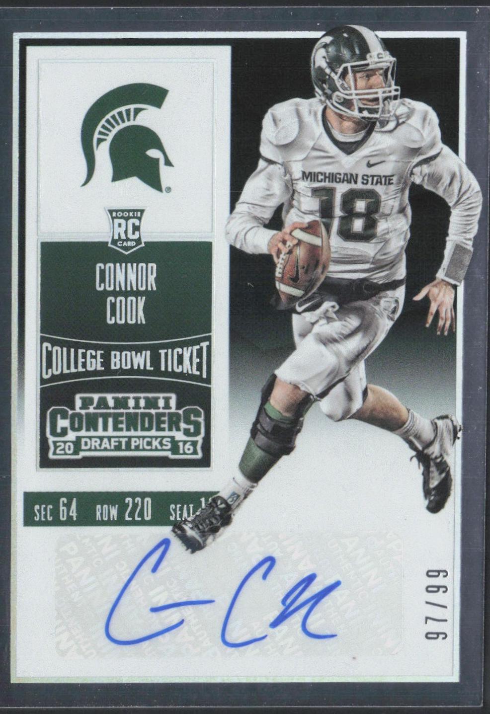 Connor Cook [White Jersey Autograph Bowl Ticket] #103