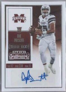 Dak Prescott [Standing Upright Autograph Playoff Ticket] #125