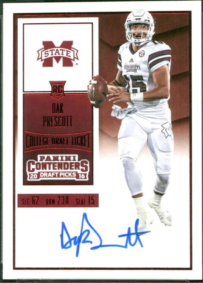 Dak Prescott [Standing Upright Autograph Red Foil] #125