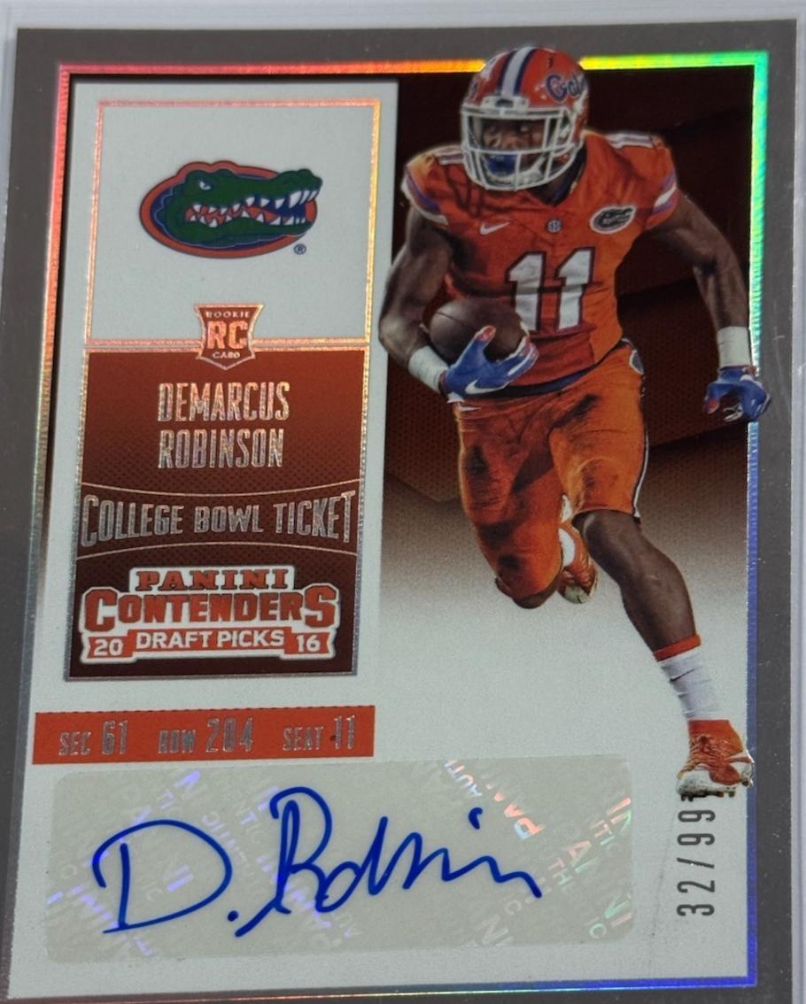 Demarcus Robinson [Blue Jersey Autograph Bowl Ticket] #114