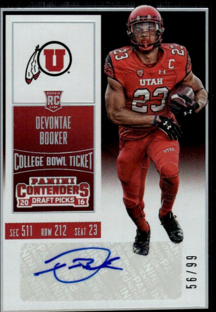 Devontae Booker [Black Jersey Autograph Bowl Ticket] #122