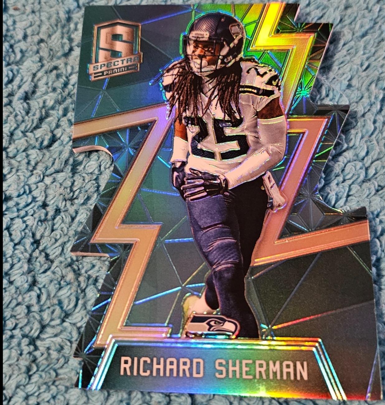Richard Sherman [Neon Blue Die Cut] #8