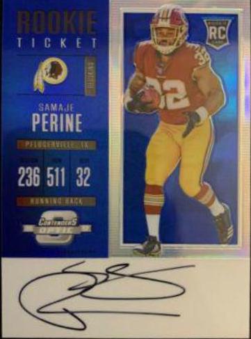 Samaje Perine [Autograph Blue] #115