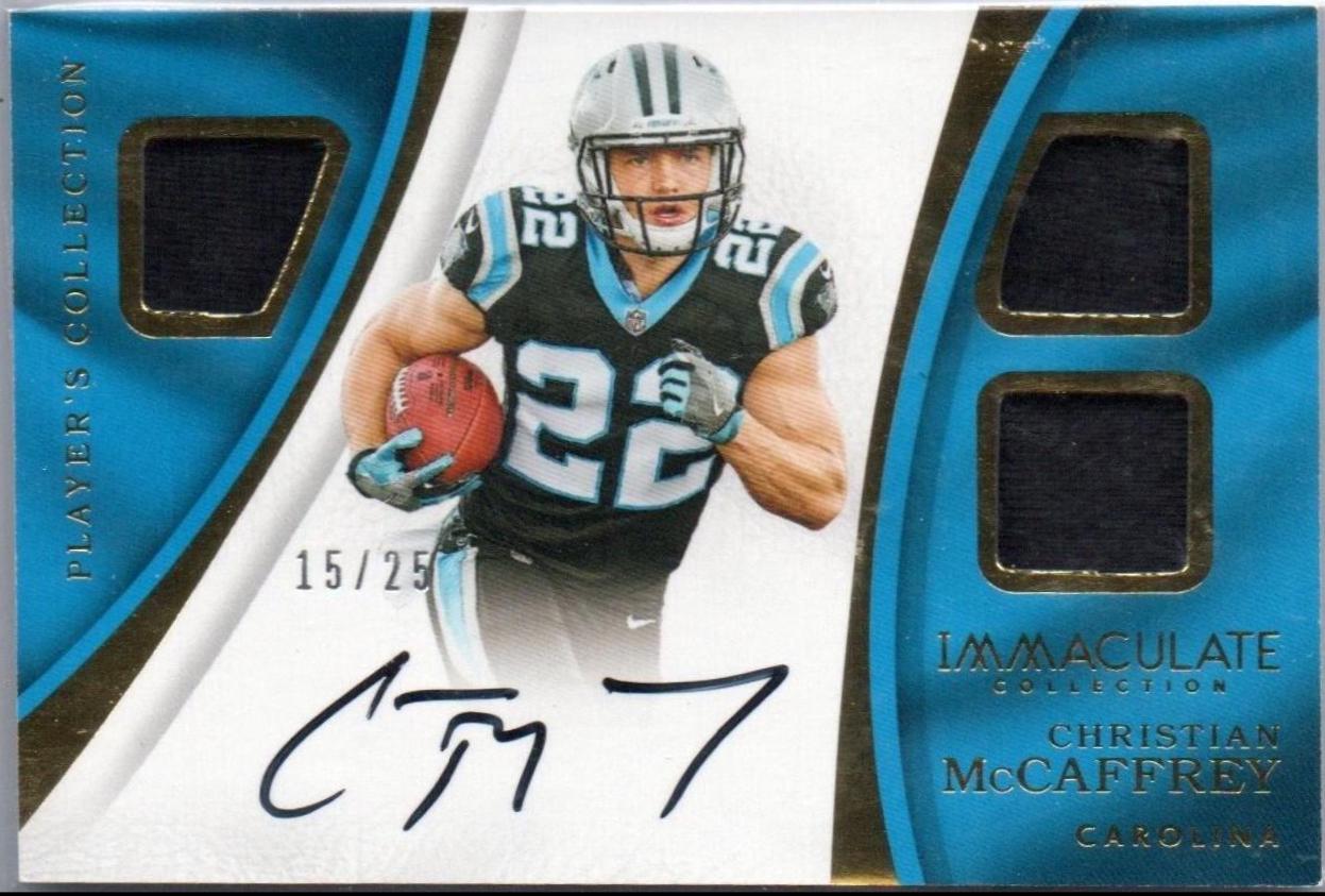 Christian McCaffrey [Patch Autograph Gold] #111