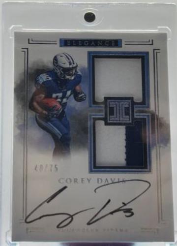 Corey Davis [Helmet, Patch Autograph] #103