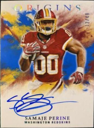 Samaje Perine [Patch Autograph Blue] #114