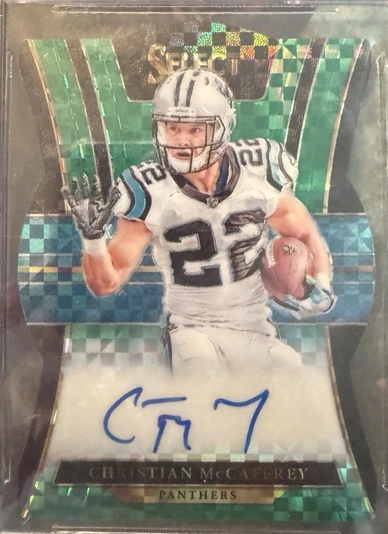 Christian McCaffrey [Die Cut Green] #RS-CM
