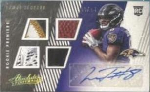 Lamar Jackson [Material Autograph Quad] #167