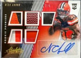 Nick Chubb [Material Autograph Five] #158