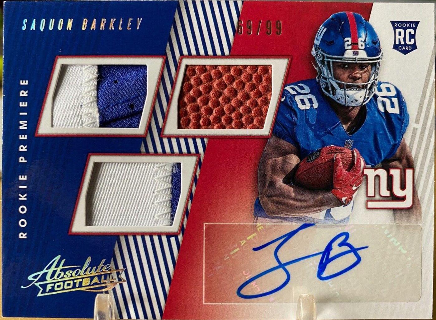 Saquon Barkley [Material Autograph Spectrum] #156