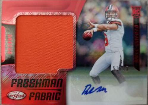Baker Mayfield [Freshman Fabric Mirror Red Signature] #206