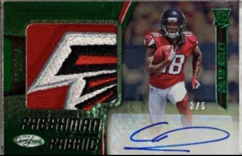 Calvin Ridley [Freshman Fabric Mirror Green Signature] #211