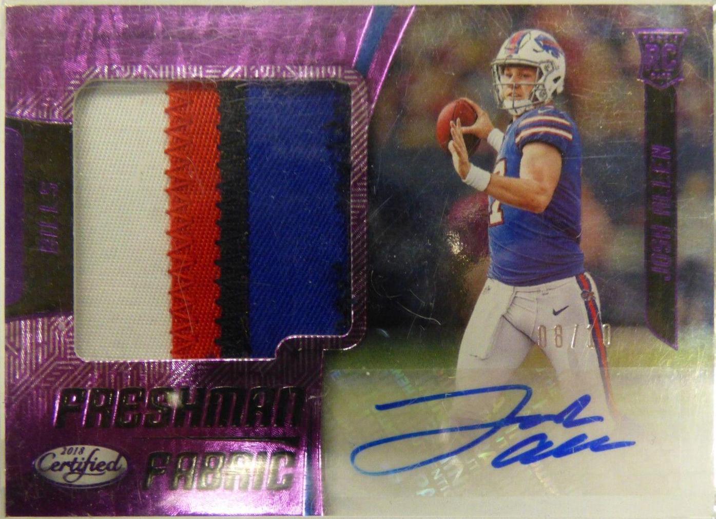 Josh Allen [Freshman Fabric Mirror Purple Signature] #204