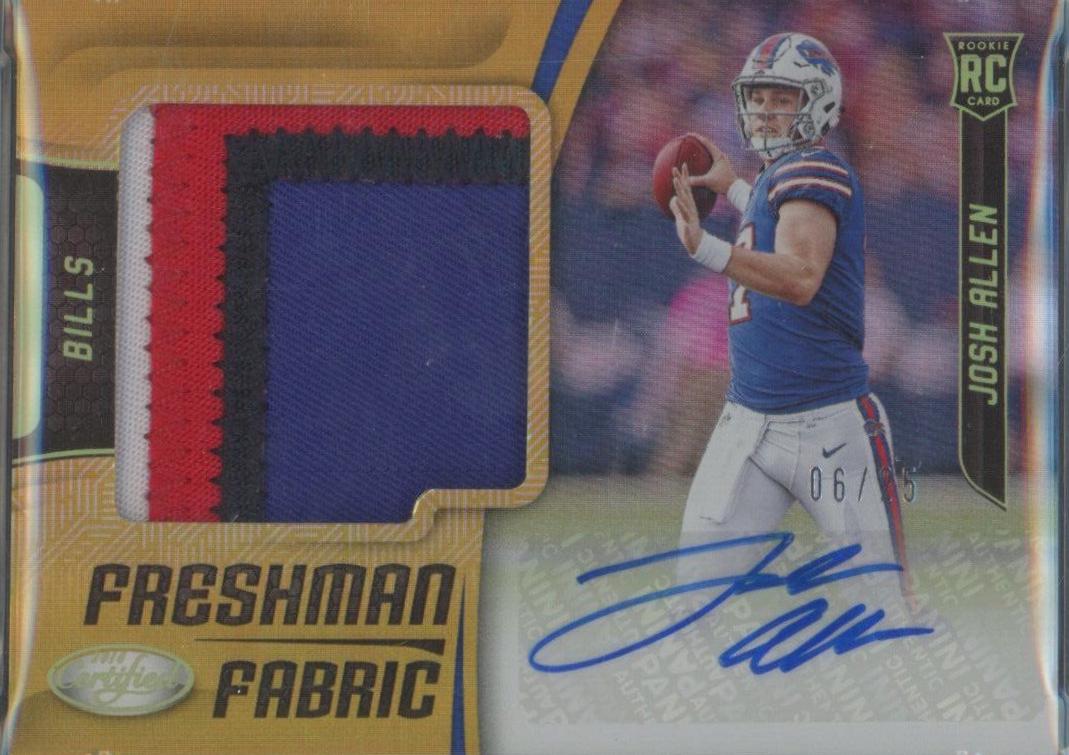 Josh Allen [Freshman Fabric Signature Gold Etch] #204