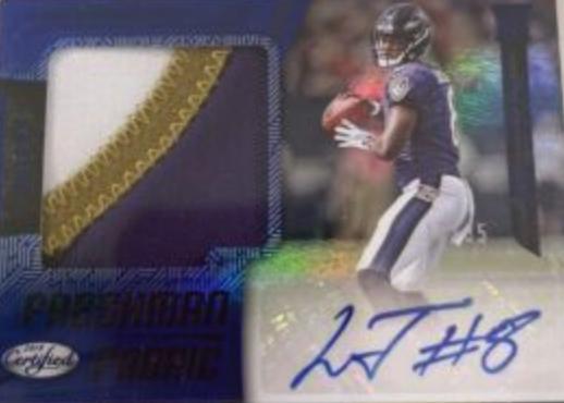 Lamar Jackson [Freshman Fabric Mirror Blue Signature] #203