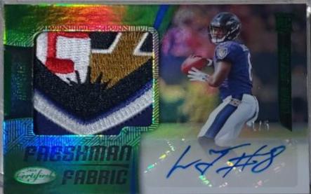 Lamar Jackson [Freshman Fabric Mirror Green Signature] #203