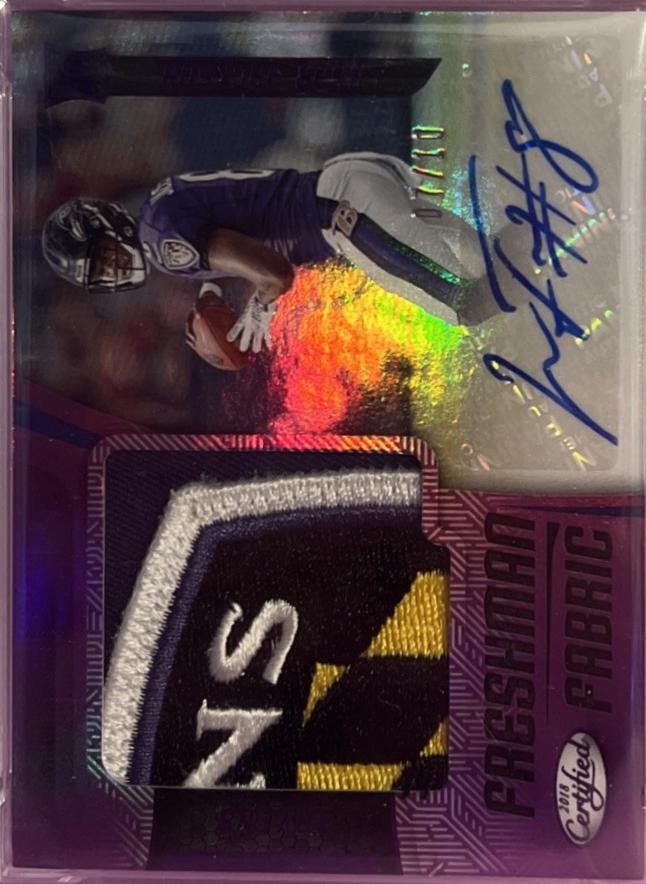 Lamar Jackson [Freshman Fabric Signature Purple Etch] #203