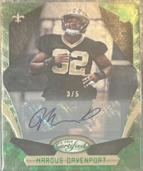 Marcus Davenport [Autograph Green Etch] #157