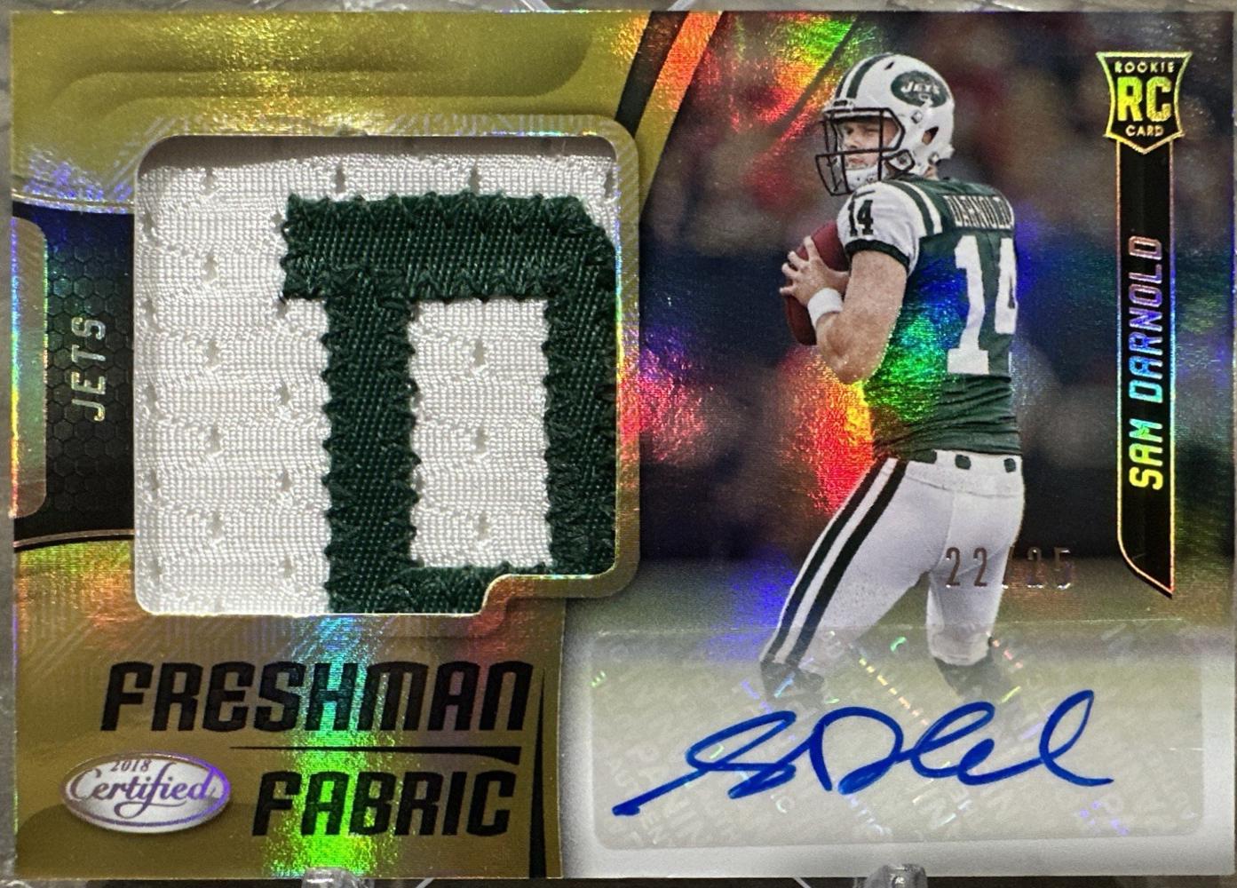 Sam Darnold [Freshman Fabric Signature Gold Etch] #205
