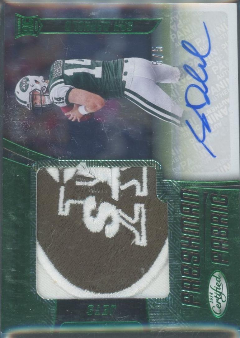 Sam Darnold [Freshman Fabric Signature Green Etch] #205