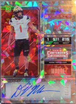 D.J. Moore [Cracked Ice Autograph] #185