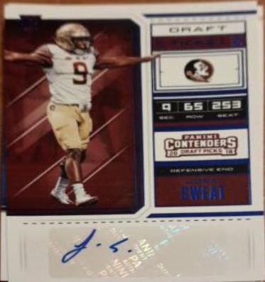 Josh Sweat [Blue Foil Autograph] #214