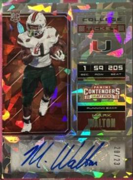 Mark Walton [Cracked Ice Autograph] #127