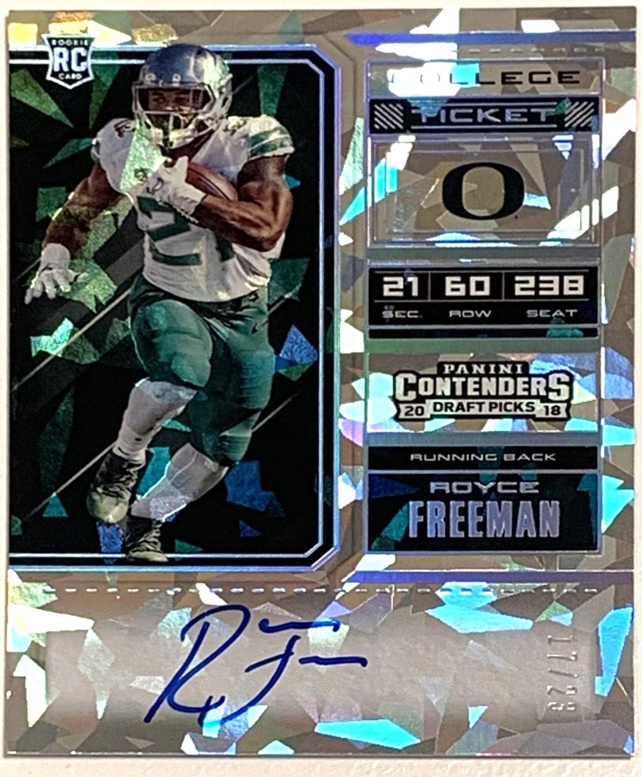 Royce Freeman [Cracked Ice Autograph] #122