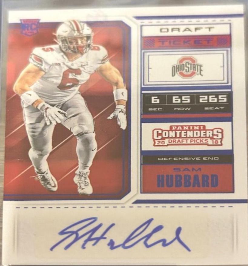 Sam Hubbard [Blue Foil Autograph] #176