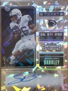 Saquon Barkley [Cracked Ice Autograph] #105