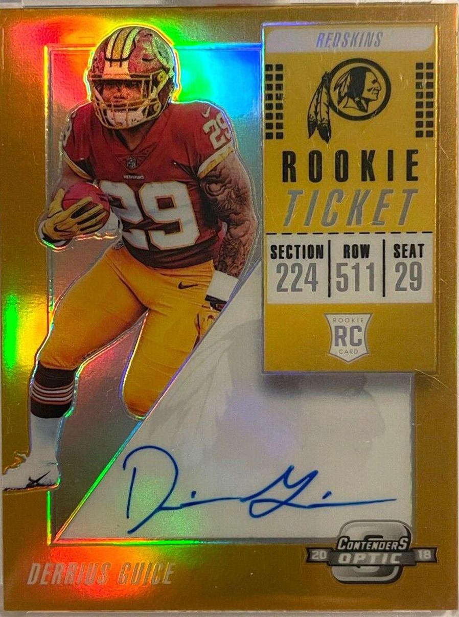 Derrius Guice [Autograph Gold] #121