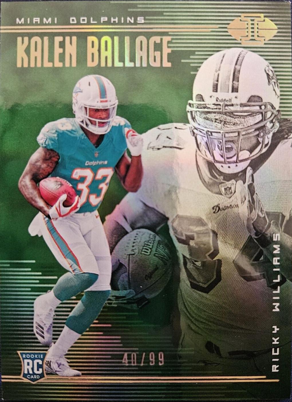 Kalen Ballage, Ricky Williams [Green] #21