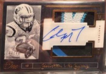 Christian McCaffrey [Dual Patch Autograph Bronze] #153