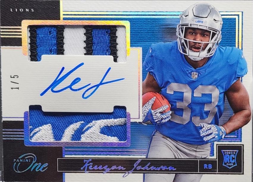 Kerryon Johnson [Dual Patch Autograph Platinum] #62