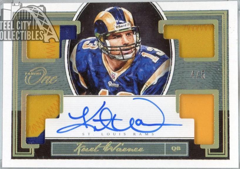 Kurt Warner [Quad Patch Autograph Gold] #100