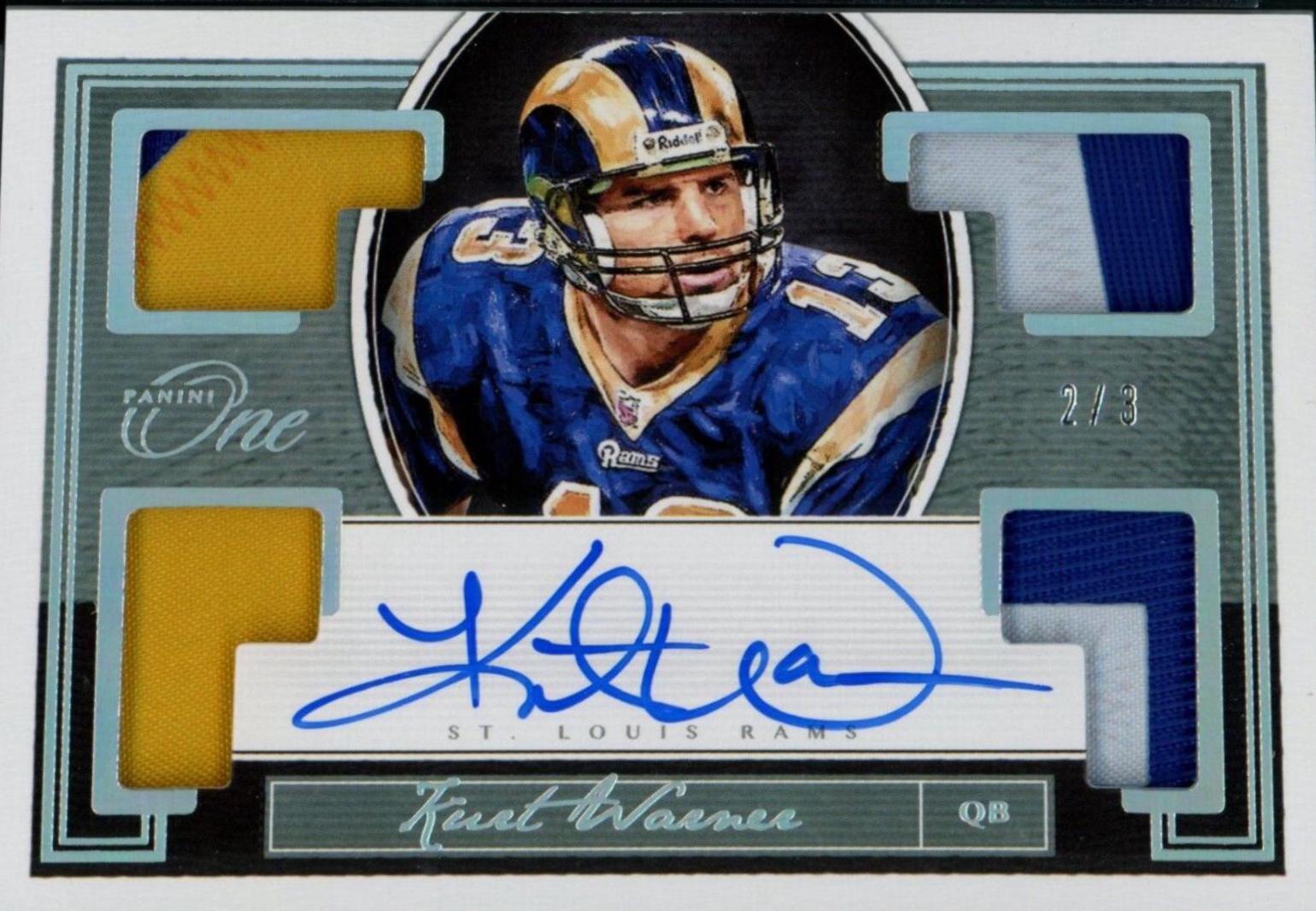 Kurt Warner [Quad Patch Autograph Platinum] #100